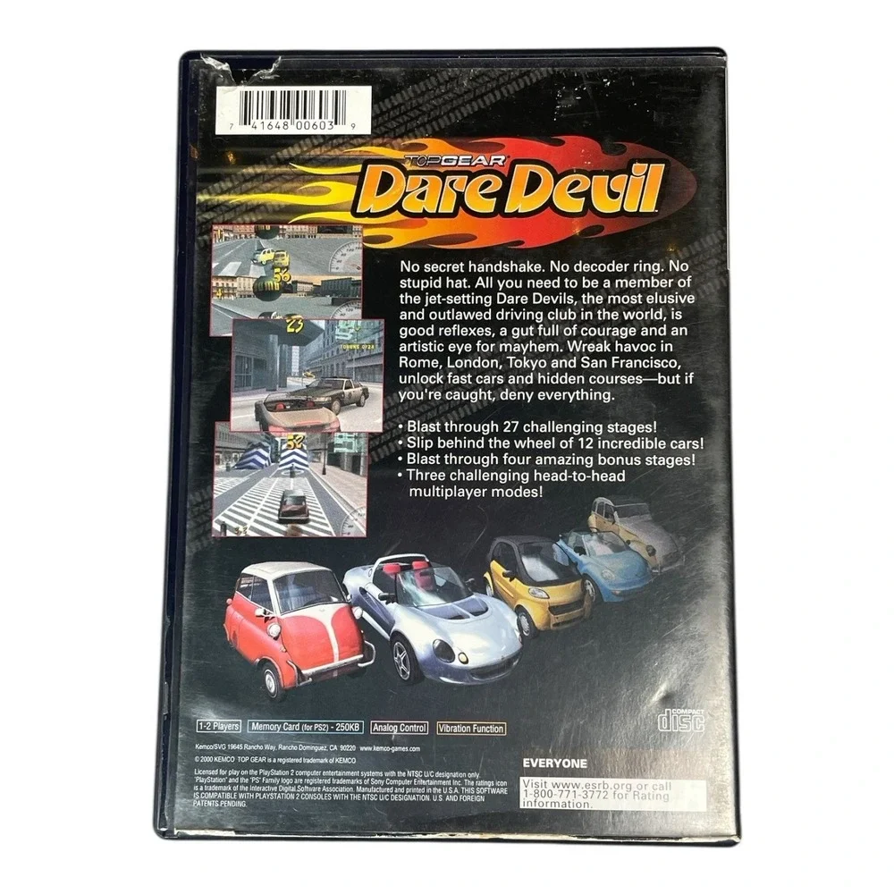 Top Gear Dare Devil Sony PlayStation 2 Video Game